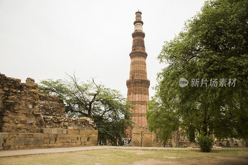 Qutub Minar德里印度库存照片